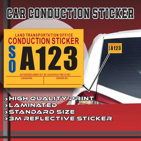 conduction sticker coding|Car Conduction Sticker: Where & How Can You Get It .